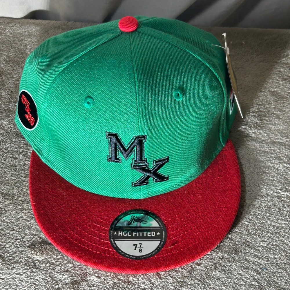 Malcolm X Headgear Classics Fitted Hat 7 7/8 Green Red Black‎ Africa NWT